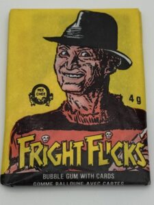 20015 Freddy Krueger Fright Flicks 1984 Bubble Gum Wax Pack SEALED (1) (Large) (Small)