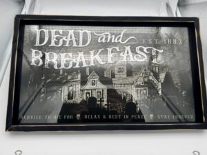 20053 Dead and Breakfast Glass Sign (Large) (Small)