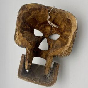 290011 Guatamala Wooden Skull Mask (2) (Large) (Small)