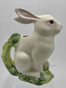 29030 Italy Pizzato Porcelain Ceramic Hand Made Bunny Pitcher (1) (Large) (Small)