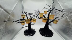 29037 Metal Wire Spooky Tree Candle Holders (1) (Large) (Small)