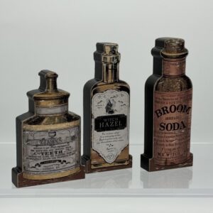 29040 Wooden Potion Bottles 3pk (Large) (Small)