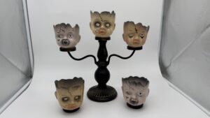 30008 Doll Heads Candle Opera and matching Holders (2) (Large) (Small)