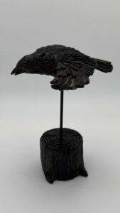 30009 Raven above Tree Stump (3) (Large) (Small)